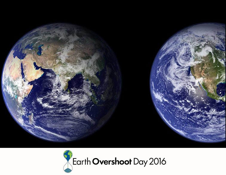 RT @WWF: It takes 1.6 earths to support humanity’s demand on nature. Today is Earth #Overshoot Day! https://t.co/jcxLNzmQZ1 https://t.co/Op…