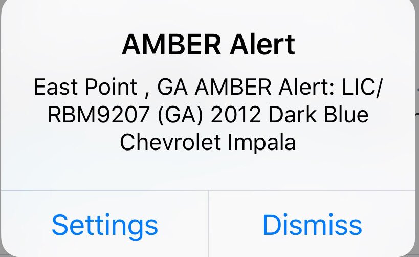Heads up if you're in the ATLANTA area. AMBER Alert just in. https://t.co/qAYEBDiTt0