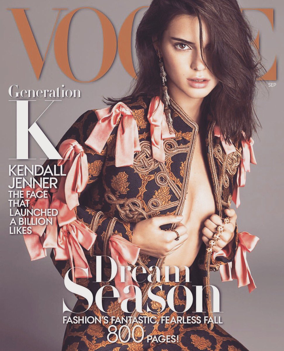 Sept Issue of Vogue @kendalljenner True fan girl moment seeing my sis achieve her goals to the highest #GenerationK https://t.co/FQe0HibZGz