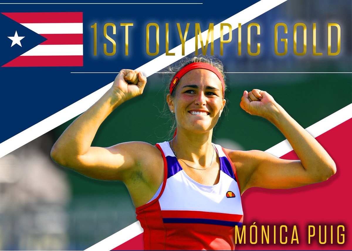 Mónica puig (#pur) wins the country's first ever #olympics gold medal. first woman ...