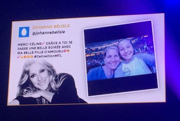 Un dernier soir à Montréal... Publiez avec #CelineDionMTL et votre message pourrait être affiché au @CentreBell -TC https://t.co/uJ2Igc9x4v