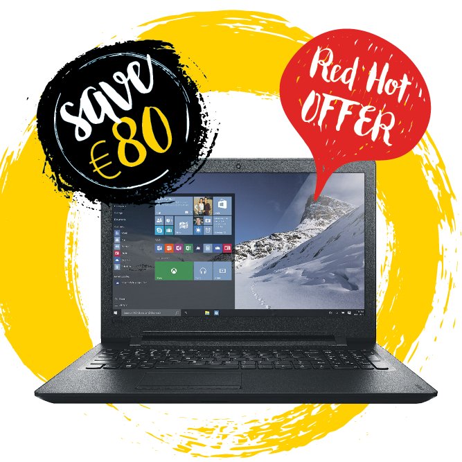 Save €80 on this Lenovo 4GB laptop! Now only €269.99!   https://t.co/9XPnxtia9t #ItAllStartsHere https://t.co/USwCsYBVC8