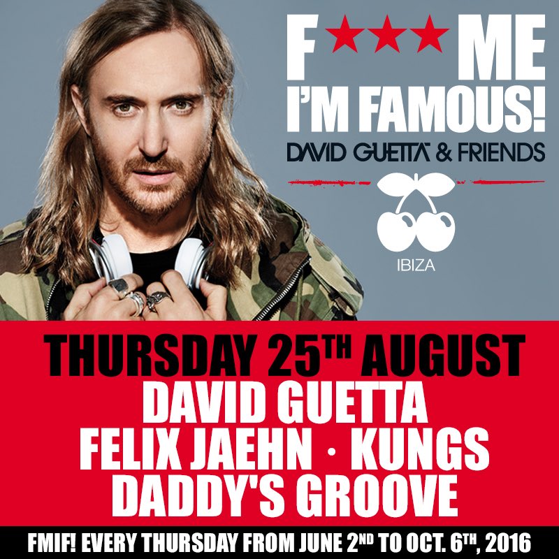 RT @FMIFOfficial: 25th August ???? Get ready to party with @davidguetta and friends!
https://t.co/10YpmXRP8Q #FMIF #pachalove #ibiza https://t…