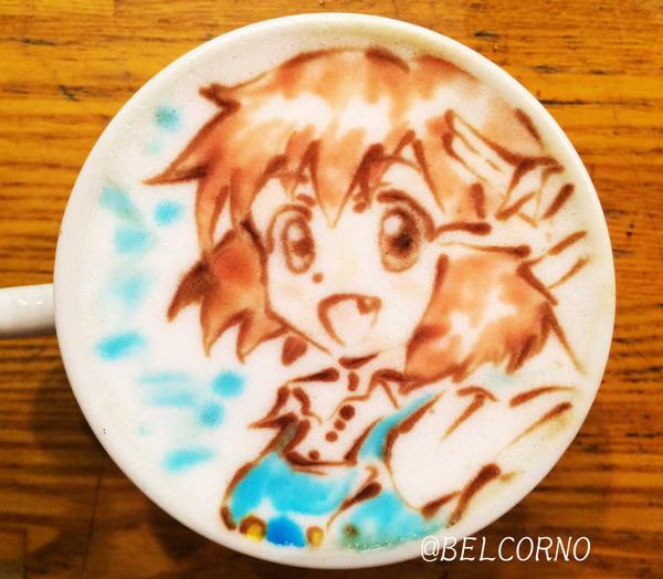 ラテアート【猪熊陽子】@きんいろモザイクLatteArt【Yoko Inokuma】本日お誕生日で1杯。Happy Bi ラテアート【猪熊陽子】@きんいろモザイクLatteArt【Yoko Inokuma】本日お誕生日で1杯。Happy Bi