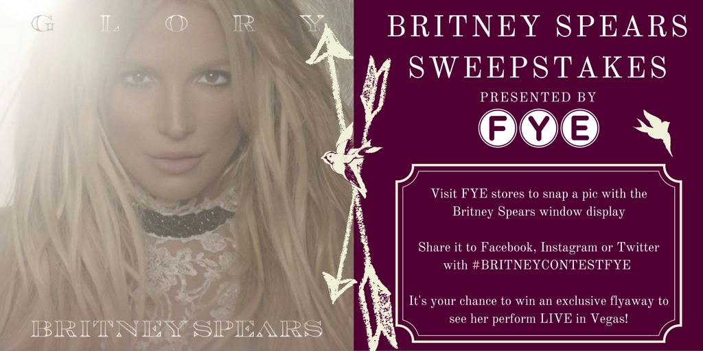 RT @officialfye: Introducing our @britneyspears ticket sweepstakes! Enter for your chance to see @britneyspears LIVE in Vegas! https://t.co…