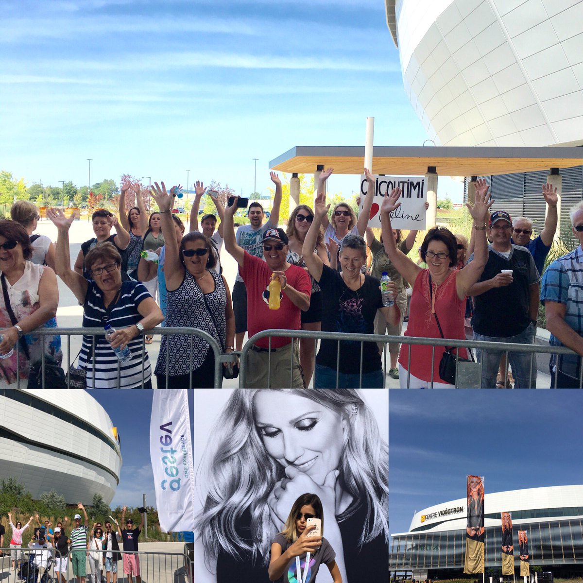 RT @GestevInc: Les vrais fans commencent à arriver, déjà, l'ambiance est incroyable! @celinedion 
#CelineDionQC https://t.co/KrBrzLtZnA