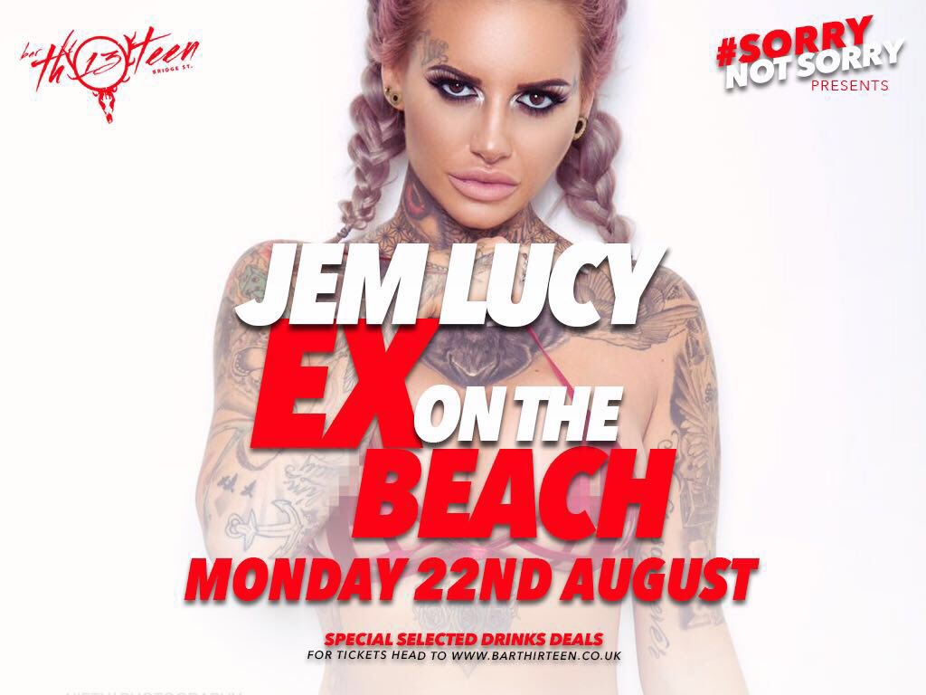 RT @BarThirteen_: This Monday FREE entry & FREE drink link - https://t.co/W5ZOpx5HzO @jem_lucy Live #ExOnTheBeach #teamjem #giveaway https:…