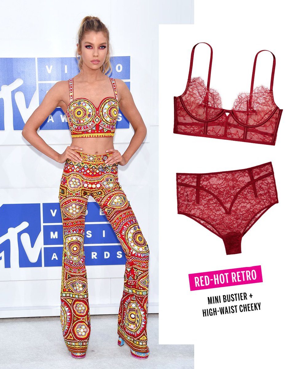 Feelin’ groovy, Stella! Here’s the lingerie to nail her look. #VMAs https://t.co/2srmgWi5OO