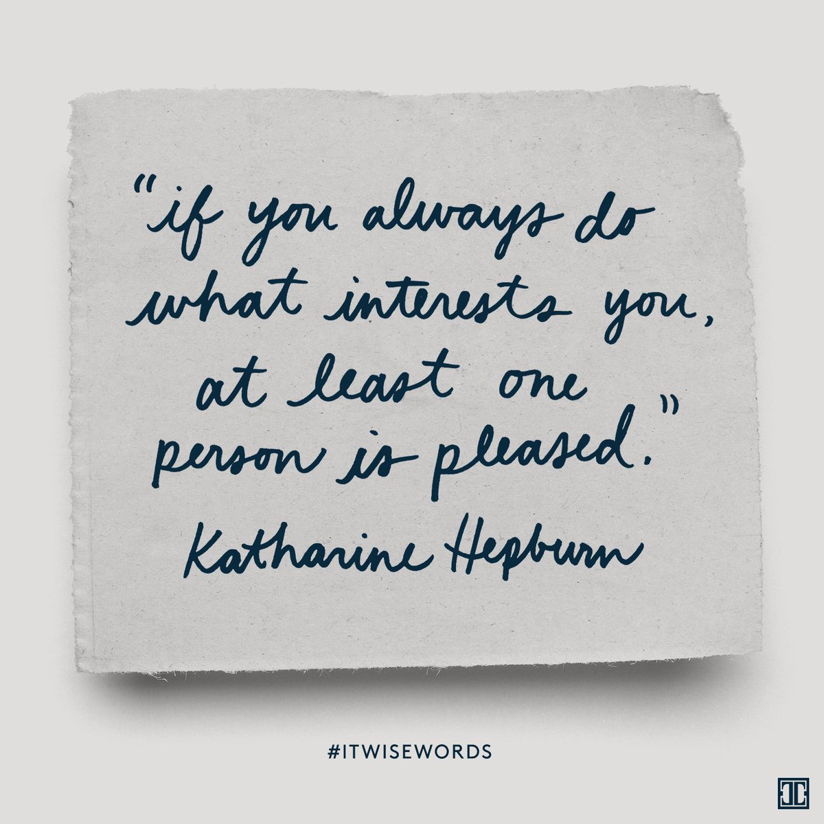 See more #ITwisewords:https://t.co/XQ0qrWUOQL #quote #inspiration #KatherineHepburn https://t.co/h35fV4zC5f