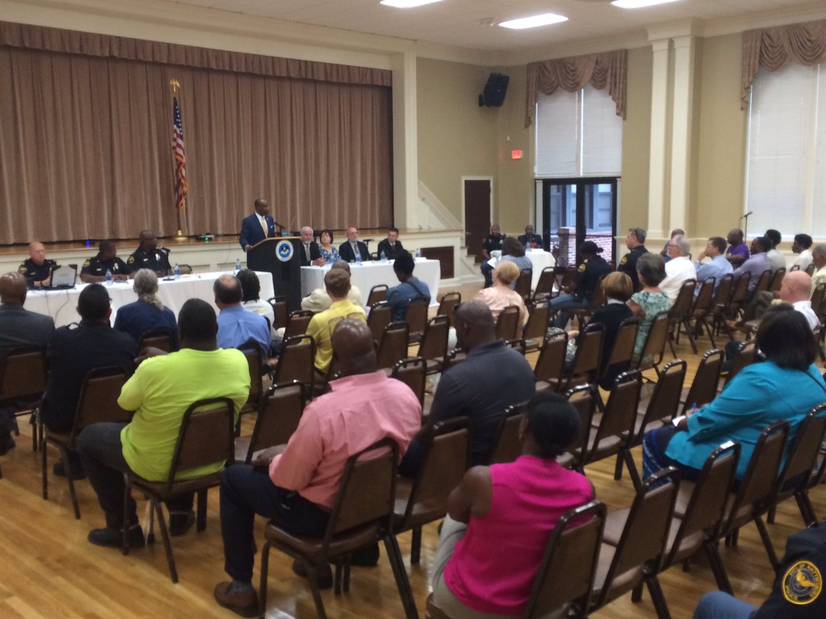 Community public safety panel discussion underway at the jackie dole