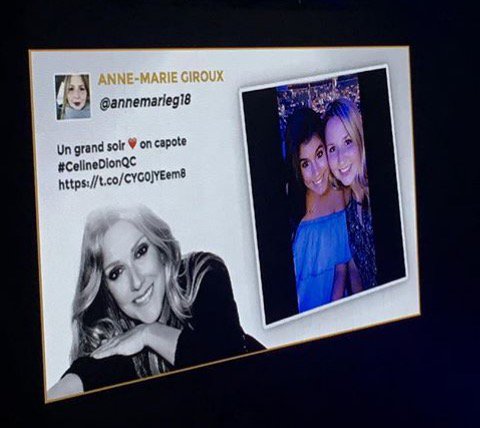 Encore un soir à Québec ! Publiez avec #CelineDionQC et votre message pourrait être affiché au @CentreVideotron -TC https://t.co/MFeJlGSHOg