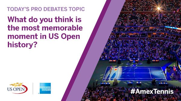 I've had a lot of great memories at the #USOpen! Use #AmexTennis to debate like a Pro https://t.co/ymGLc0HLMQ