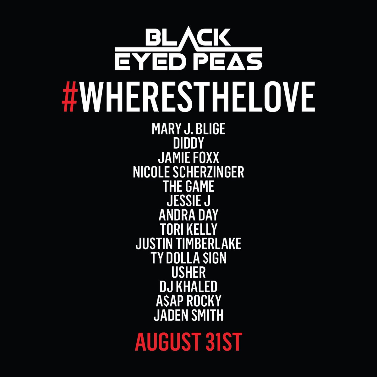 RT @iamwill: Let's spread love like the world is depending on it...
Because the world needs it right about now...
#WHEREStheLOVE https://t.…