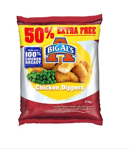 Big Al's Chicken Dippers 50% Extra Free (576 Grams) https://t.co/OgMwFKPBN6