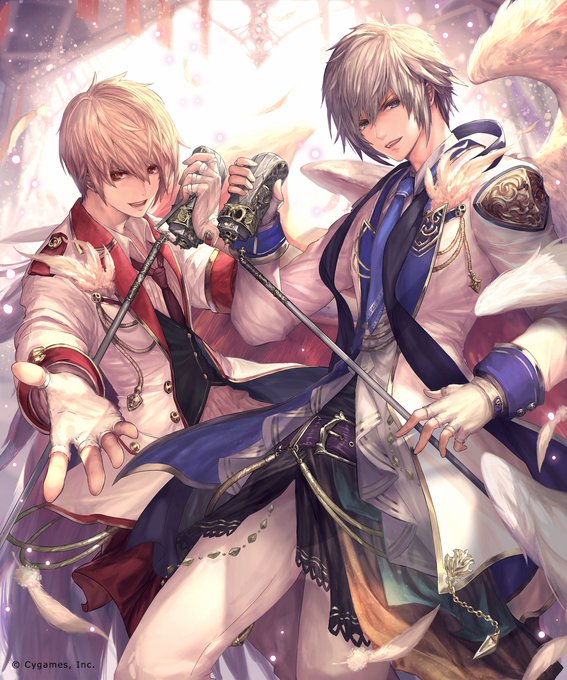 神撃のバハムート5周年でルシフェルとアルベールを描きました! 神撃のバハムート5周年でルシフェルとアルベールを描きました!