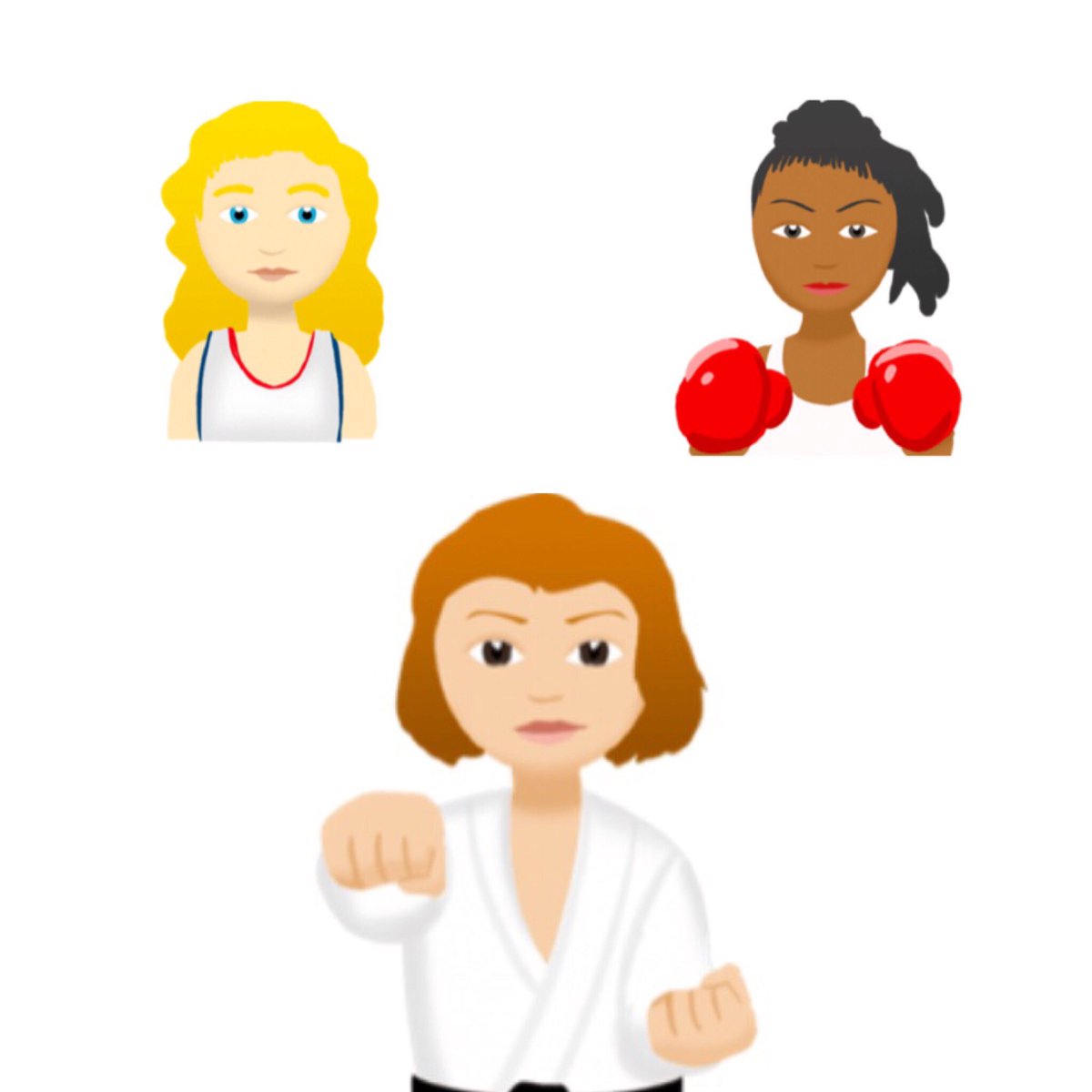 Women like @lzhernandez02 @angledelgado52 @TheRealLailaAli @Simone_Biles inspire me so I made some athlete #Evamoji https://t.co/mNMmM1d47d