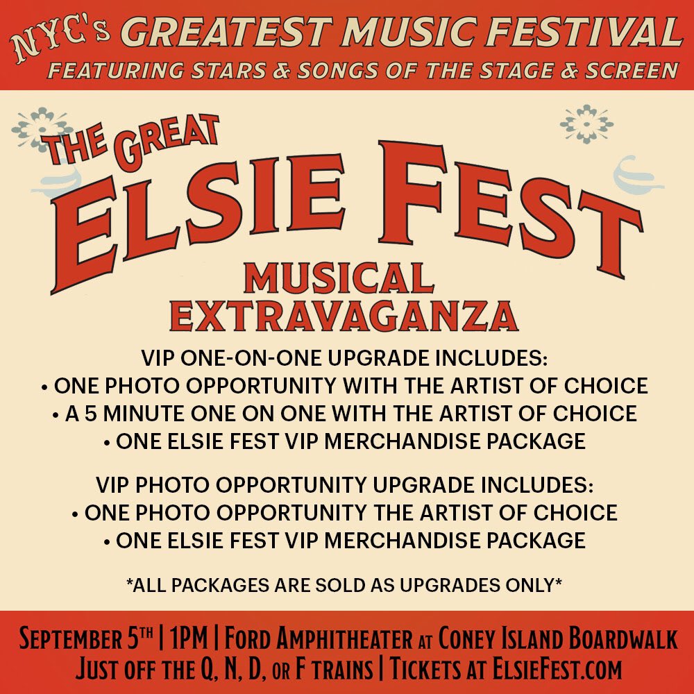 Who's coming to #ElsieFest on Monday? If you want to come see me backstage, get tix here: https://t.co/WCjjZ2TraH https://t.co/pkg4NjHOmk