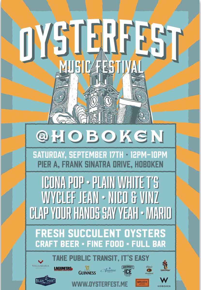 I'll be performing live at this year's oysterfest in Hoboken, tickets selling fast don't miss out???? https://t.co/4ASnE2zxPj