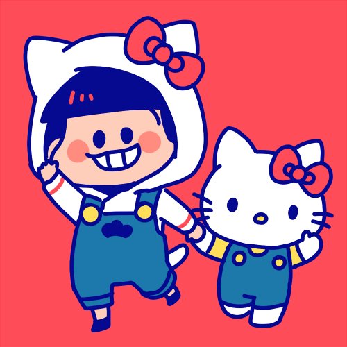 サンリオ松描いたーと言っても兄さんだけー!なによりキティさんが上手く描けて満足。