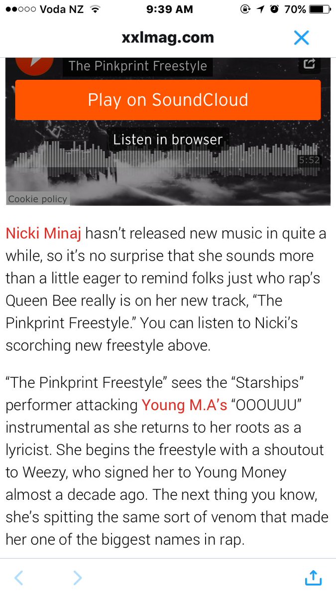 RT @iFeelFreedxm: @XXL's article on @NICKIMINAJ's #ThePinkPrintFreestyle ???? https://t.co/82UQPZJVtp