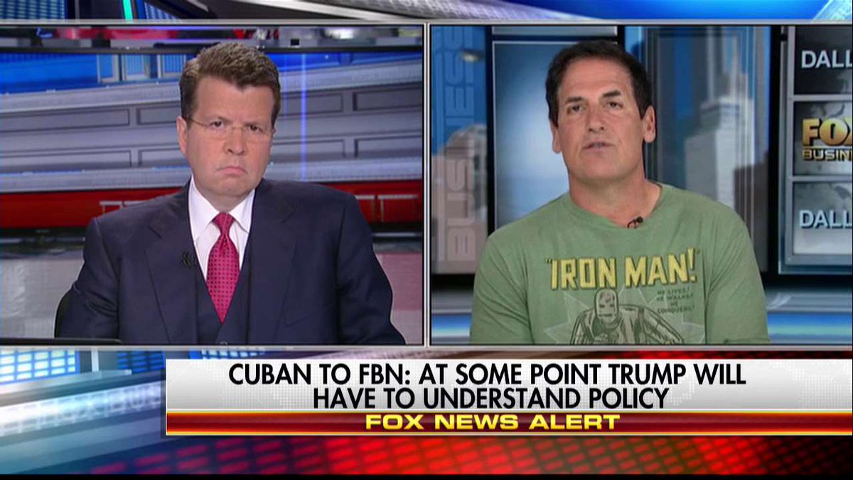 RT @FoxNews: .@mcuban: At some point @realDonaldTrump will have to understand policy. https://t.co/SzUfDRAQv3