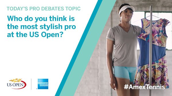The #USOpen is all about style, both on and off the court. Use #AmexTennis to debate like a Pro https://t.co/qLWjlABGhU