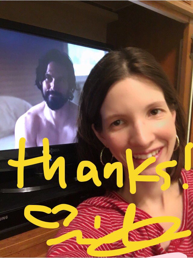 Thanks for tuning in lady! #ThisIsUs @CSI924grl @NBCThisisUs @MiloVentimiglia https://t.co/5Hvsv4Vdge