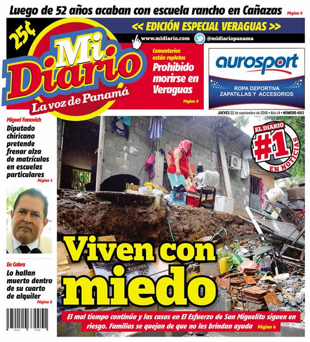 Mi Diario Panamá todas las noticias de última hora, fotos y vídeos en