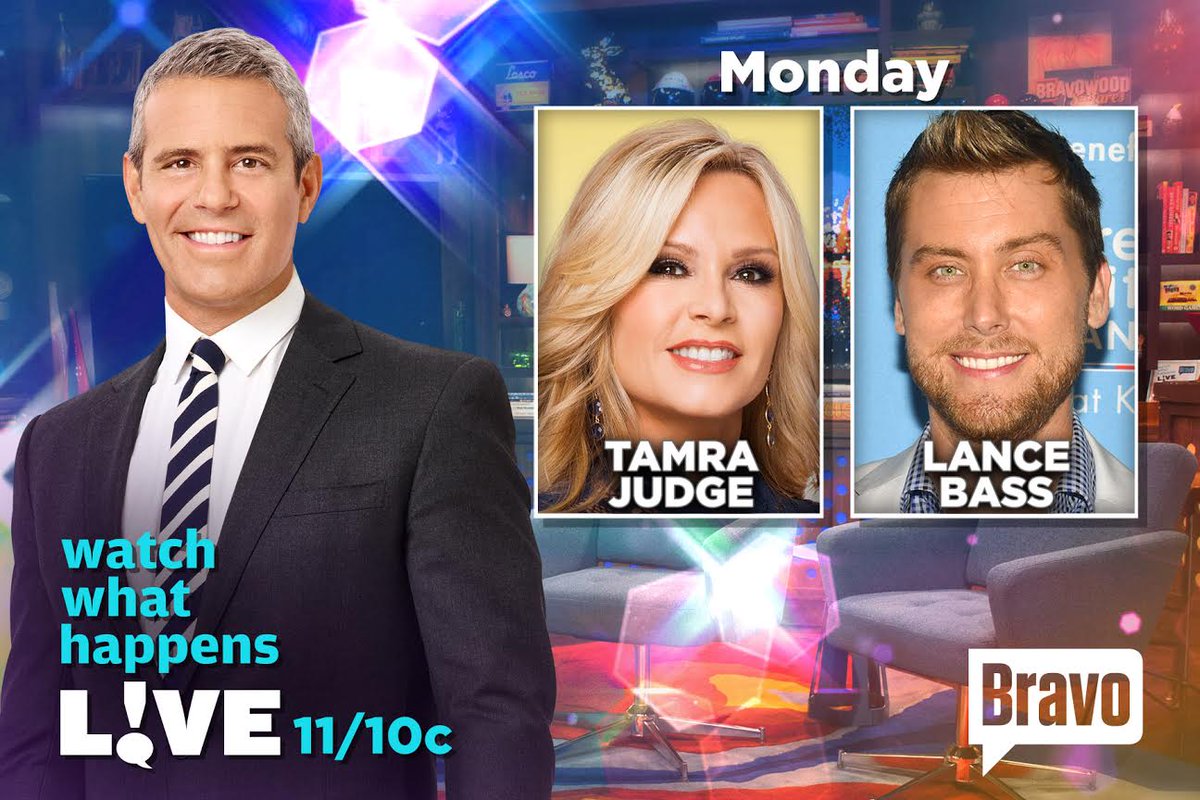RT @BravoWWHL: TONIGHT at 11/10c we’re LIVE w/ @TamraBarney & @LanceBass! Start tweeting @Andy your questions NOW! https://t.co/lVbOXdh3Sq