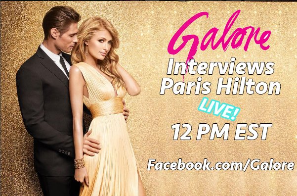 RT @TheGaloreMag: We're about to interview Paris Hilton on Facebook Live! Stay tuned yall. https://t.co/mxFFUyC5hc