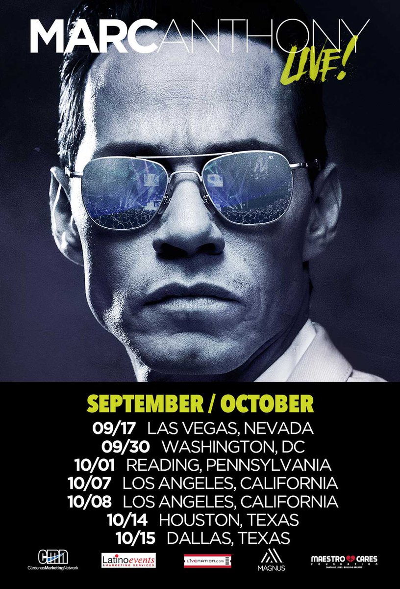 #MiGente, these are the next dates for the #MarcAnthonyLive #Tour2016. Tickets: https://t.co/Gm9f7Gxjo1 https://t.co/R6bYiFR2Ww