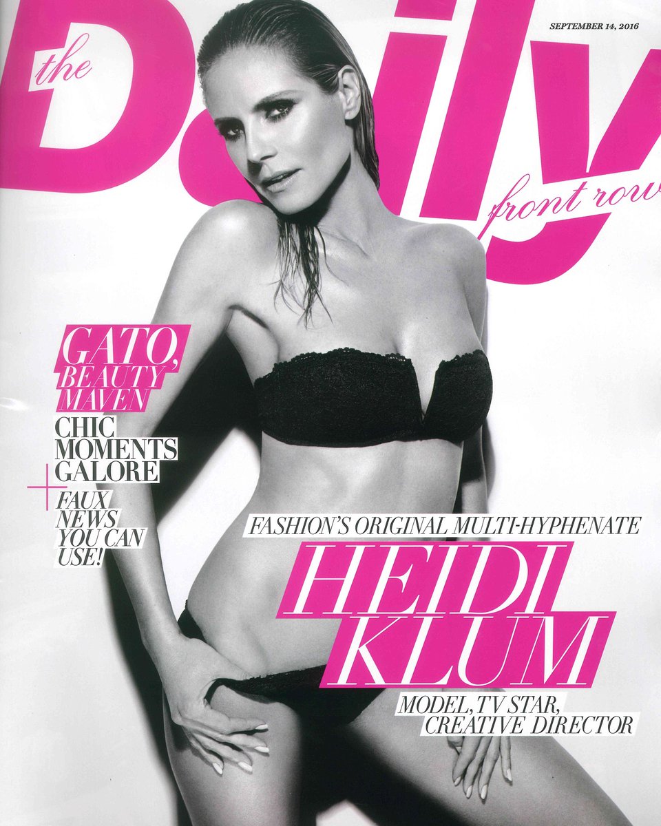 Thank you @DailyFrontRow for having me on your #NYFW cover! #HeidiKlumSwim ???? https://t.co/mHoXbOjlKM