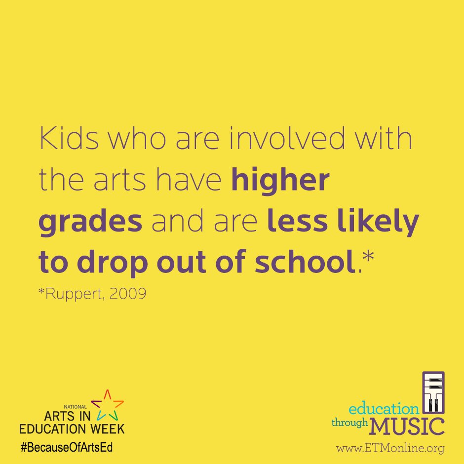 RT @littlekidsrock: Music and Arts Education do amazing things for kids. #BecauseOfArtsEd #ArtsEdWeek https://t.co/Qz2Yz4ZkMd