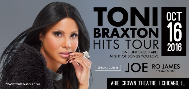 RT @V103: Come on out to Toni Braxton's Hits Tour ft. Joe & Ro James @ the Arie Crown Theater 10/16: https://t.co/JZ7kubWULb https://t.co/L…