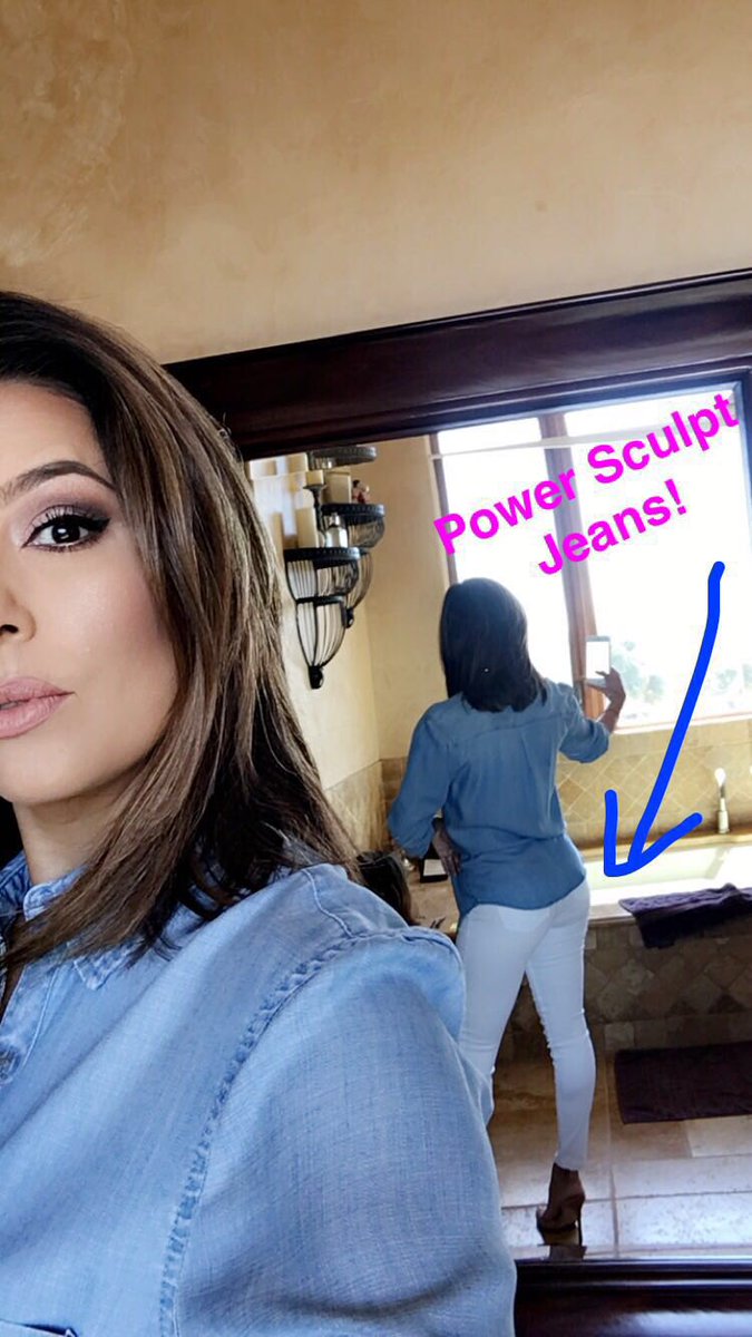 Wearing my Power Sculpt Jeans today!???? Shirt and jeans are both from the Eva Longoria Collection! #EvaForTheLimited https://t.co/nQTTDbWfKo