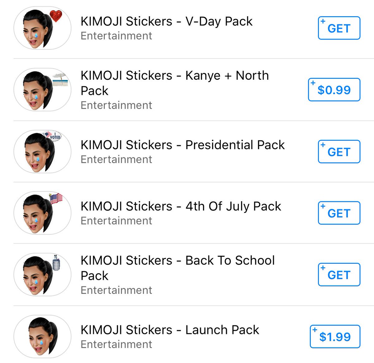 KIMOJI UPDATE! Update to iOS 10 & get all 6 KIMOJI sticker packs in the iMessage App Store! https://t.co/Ww1X1koG9Z https://t.co/I0gQl8do5f