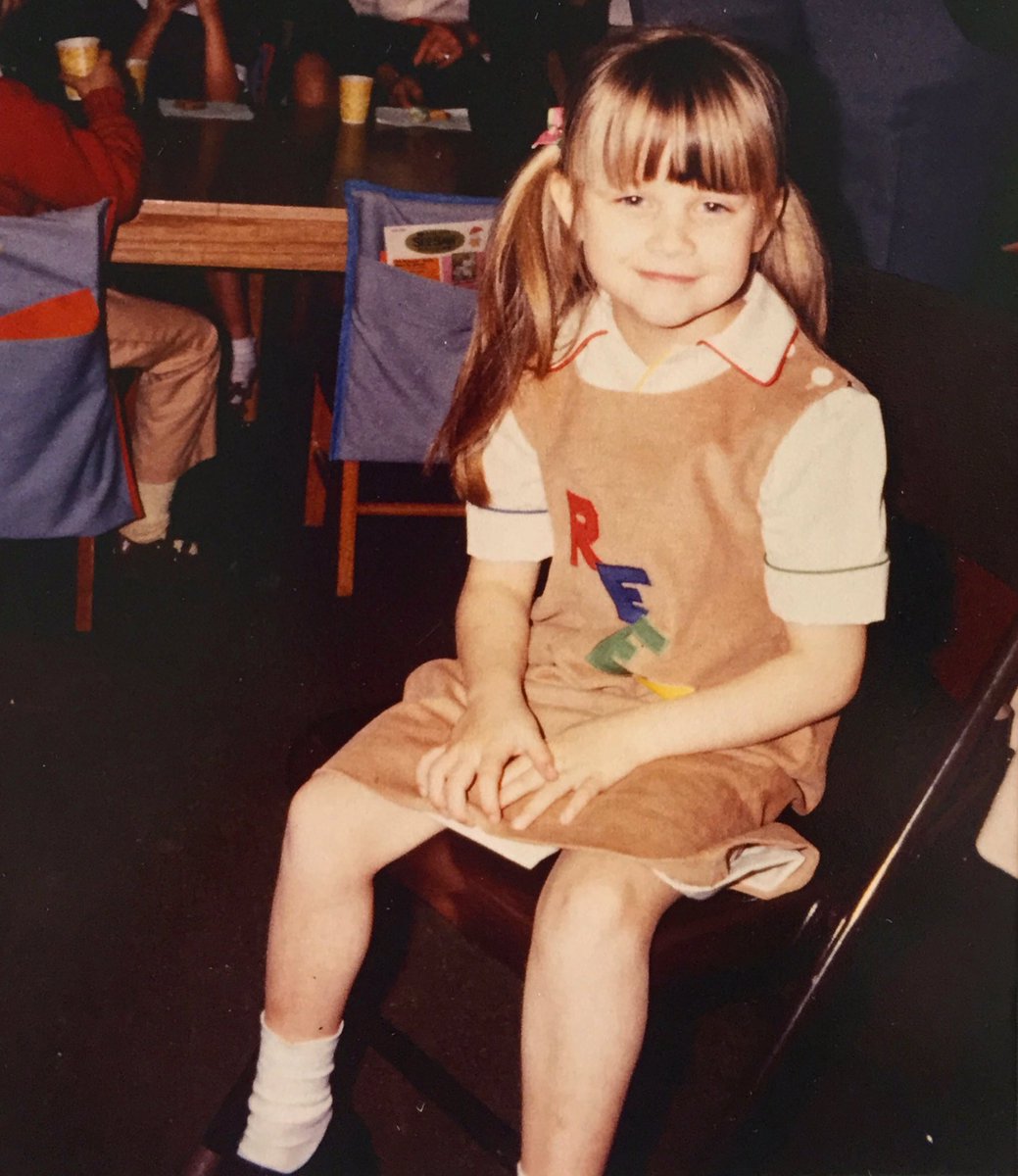 #TBT #BackToSchool vibes ???? (Yes, my dress has 'Reese' stitched on the front ... ????) https://t.co/zWfFrCtXma