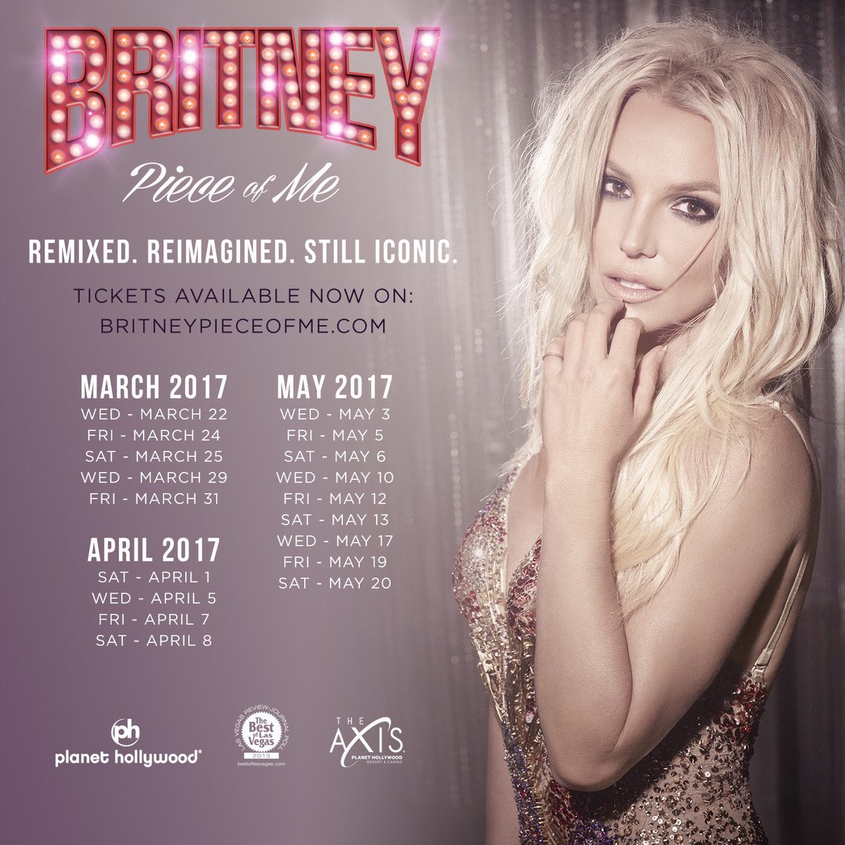 Tickets to the new #PieceOfMe dates are now on sale ????  Get yours here: https://t.co/VpcLZLCmIi https://t.co/bP7B0MrgkE