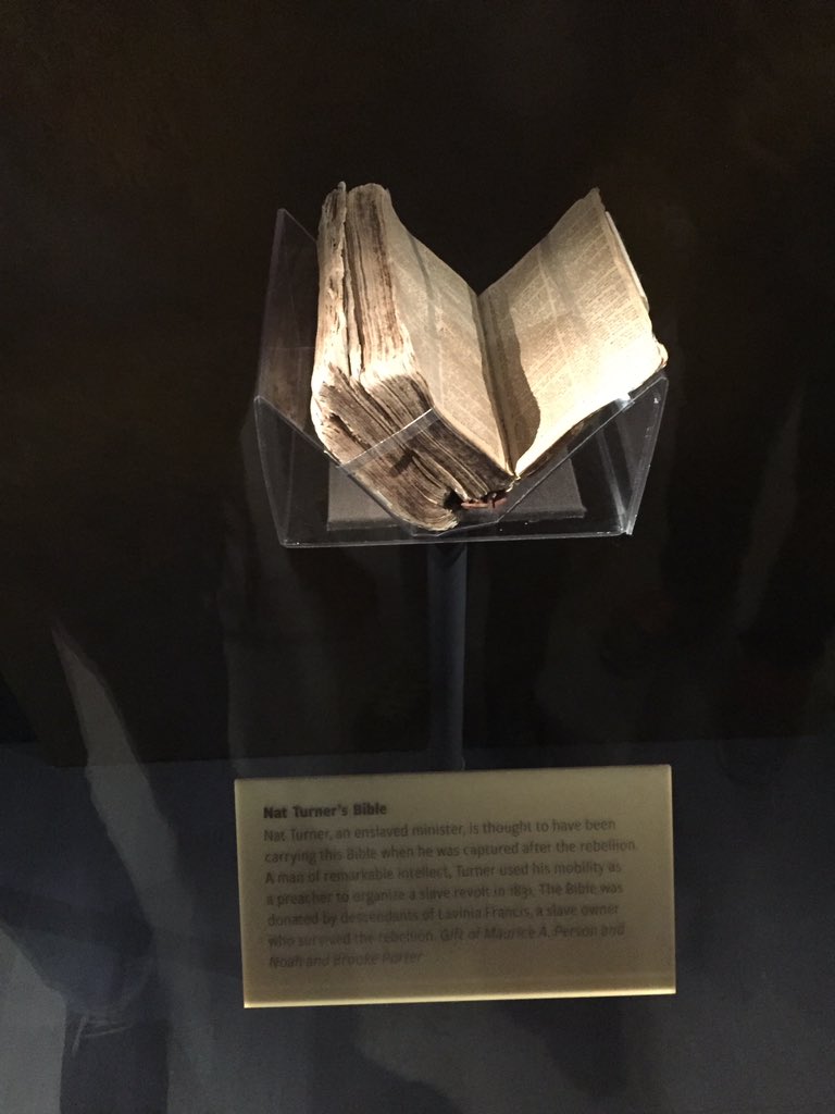 RT @patrickgaspard: Nat Turner's bible https://t.co/aTpt5OAJ7q