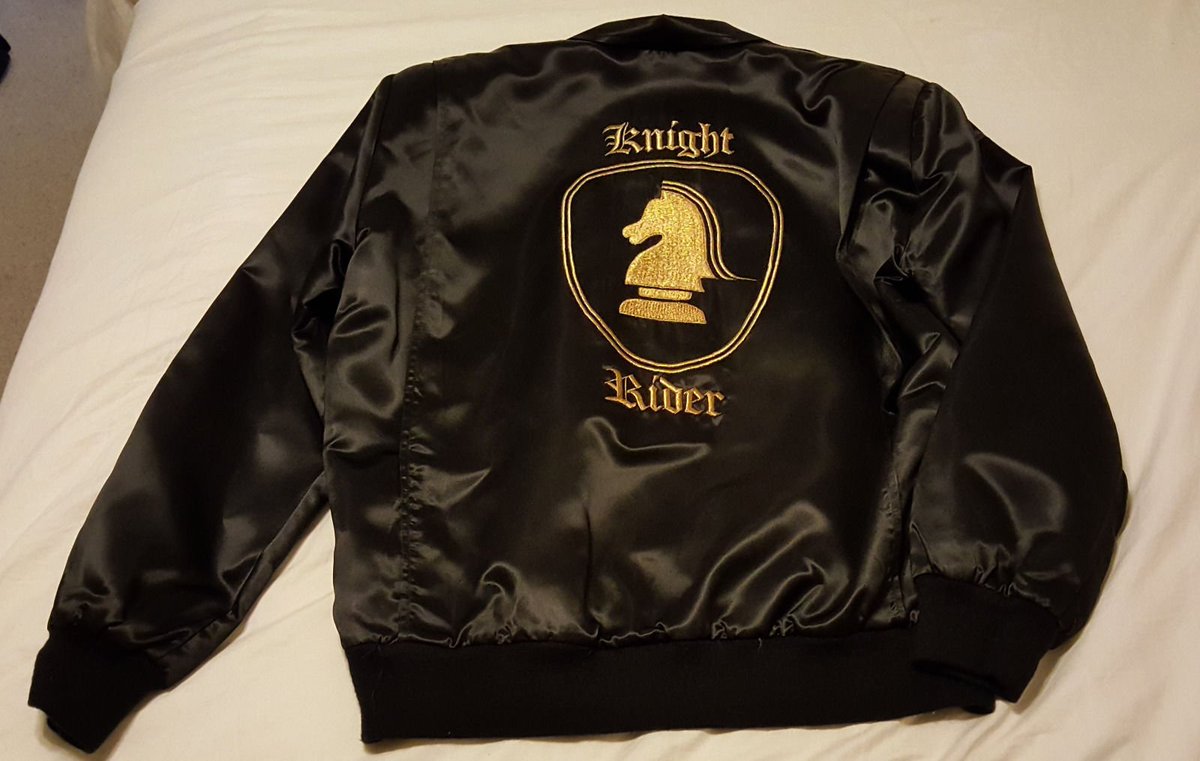 My personal #1987 #KnightRider #Concert #Tour #Jacket signed, bid now!  https://t.co/78e7esdP92 #CysticFibrosis https://t.co/k19tbhUBz6
