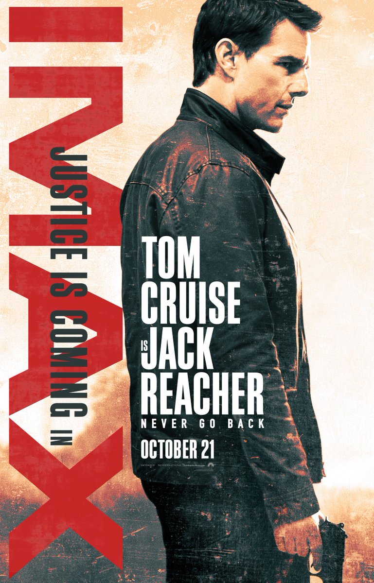 The adventure gets bigger. Jack Reacher: Never Go Back will be in IMAX on October 21. https://t.co/oQnTd7dGZ2