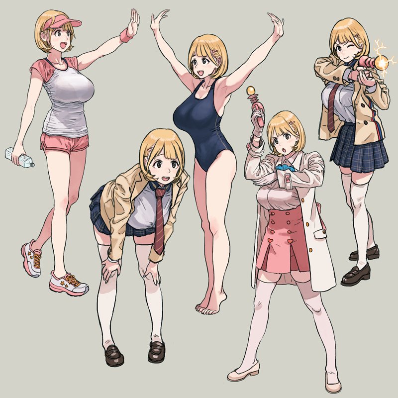大きなお胸の練習と、簡単な色つけの練習