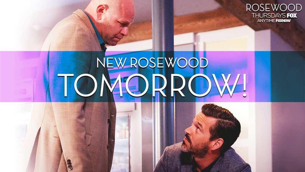 RT @RosewoodFOX: The mystery continues tomorrow at 8/7c on an all-new #Rosewood. https://t.co/0XhRkch0su