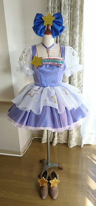 リルリルフェアリル りっぷちゃんのシューティングスターアイドル衣装が完成しました。#真珠衣装制作#rilurilufa リルリルフェアリル りっぷちゃんのシューティングスターアイドル衣装が完成しました。#真珠衣装制作#rilurilufa