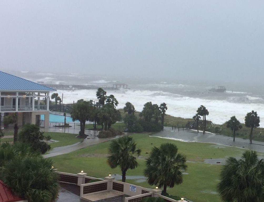 Most Of Springmaid Pier In Myrtle Beach Destroyed By Hurricane Matthew Https Most Of Springmaid Pier In Myrtle Beach Destroyed By Hurricane Matthew Https