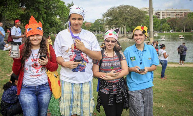Encontro reúne caçadores de Pokémon Go na Quinta da Boa Vista