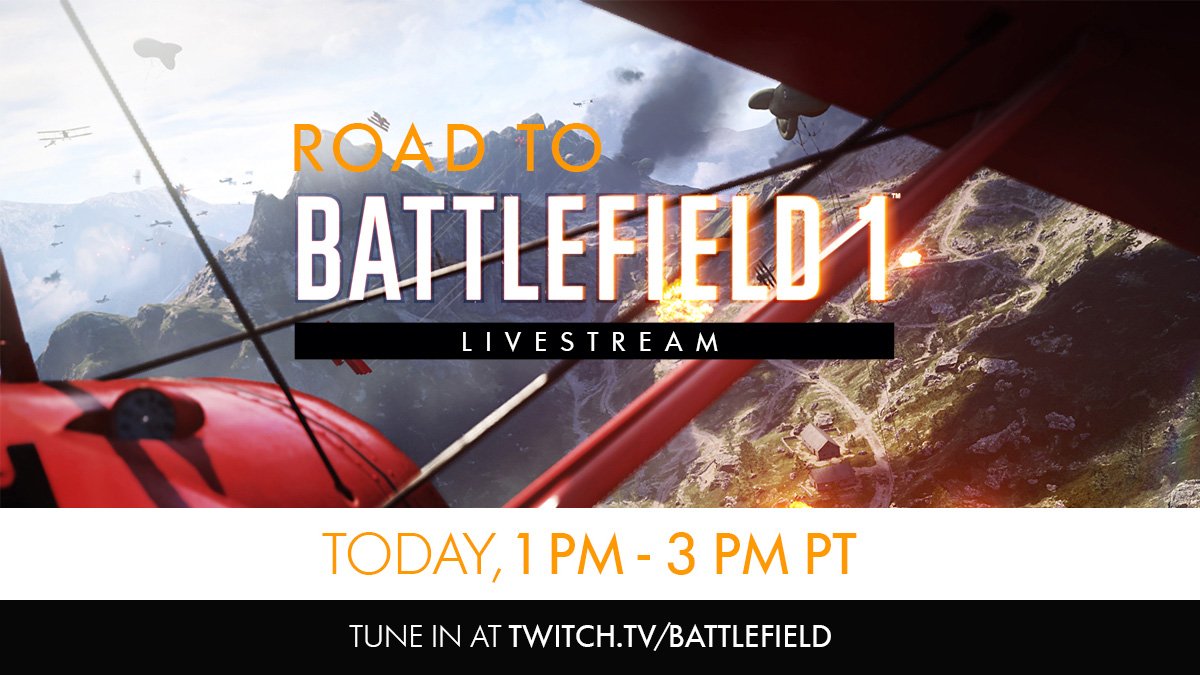 I'm a boss at @Battlefield 1 !! watch me play !! today 1PM to 3PM PT. Details: https://t.co/xkTNy3KId4 #EASponsored https://t.co/hGVWtiyUiA