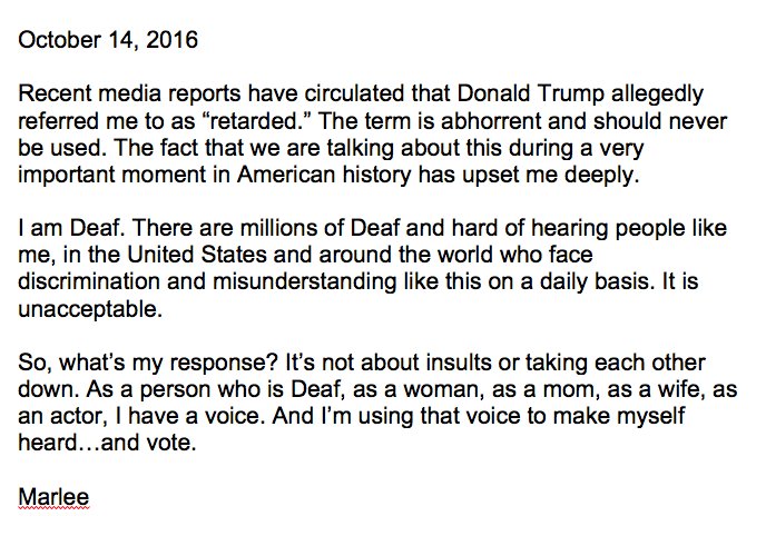 My response to recent media reports - Marlee. https://t.co/Mkrbh47dUO