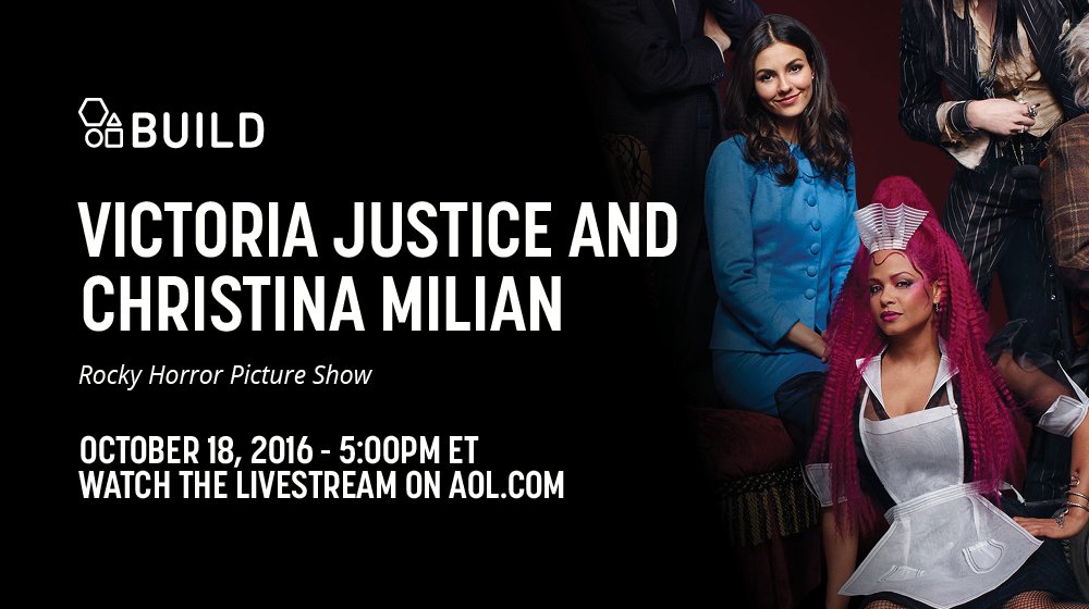 RT @BUILDseriesNYC: Don't miss @VictoriaJustice & @ChristinaMilian LIVE on https://t.co/pnxvIBs7B6 at 5PM ET! https://t.co/IN8WEVMOTZ