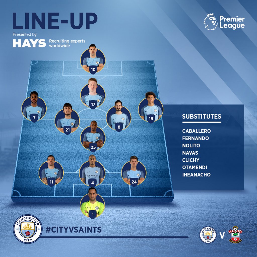 Man City v Southampton starting line-ups - ITV News